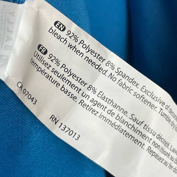 Bally Total Fitness Skirt Women's Size L Turquoise High Waist Skort NWT - Picture 2 of 6